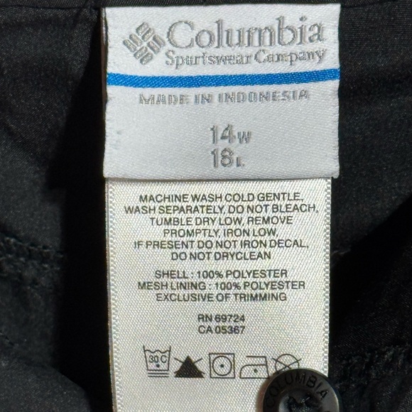 Columbia Black Cargo Cropped Shorts with Relaxed Fit and Sturdy Material Size 14 - Picture 5 of 7